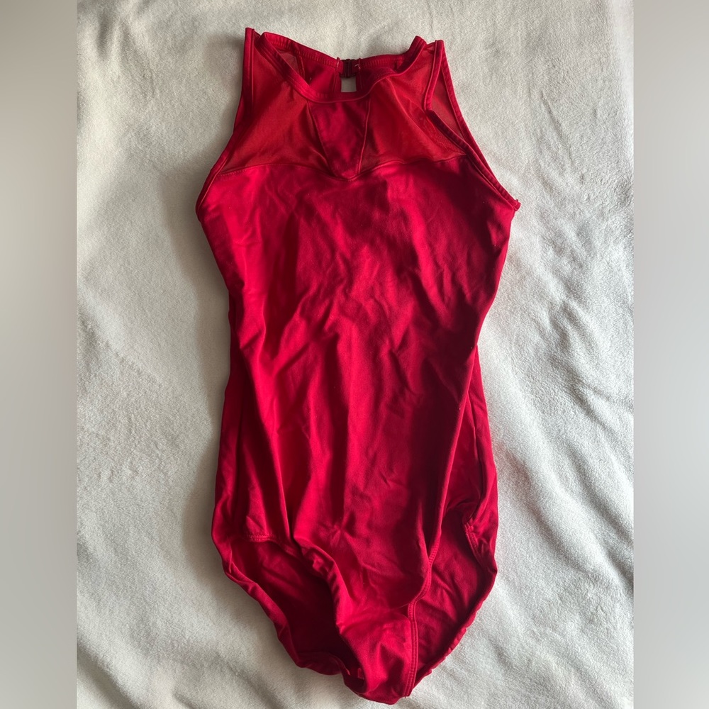 Red dance leotard